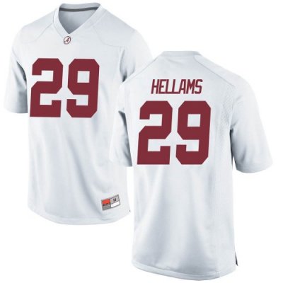 Youth Alabama Crimson Tide #29 DeMarcco Hellams White Replica NCAA College Football Jersey 2403VPKC6